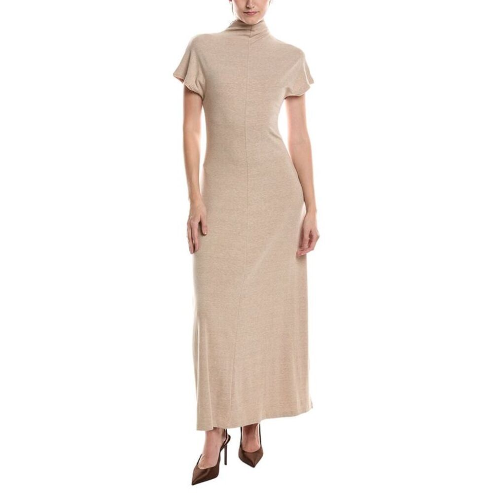 Hl Affair Womens  Short Sleeve Maxi Dress, Brown
